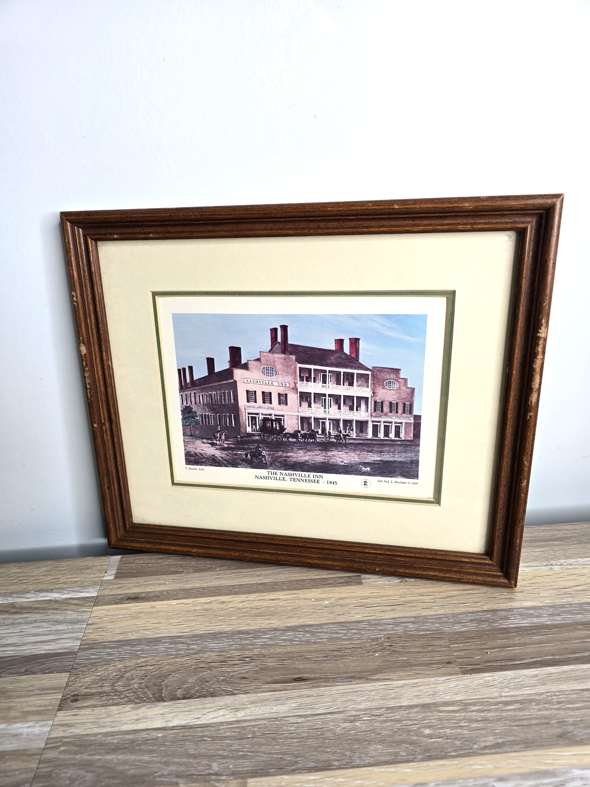 1845 The Nashville Inn Tennessee Wall Art Print by J.L. Kirchner