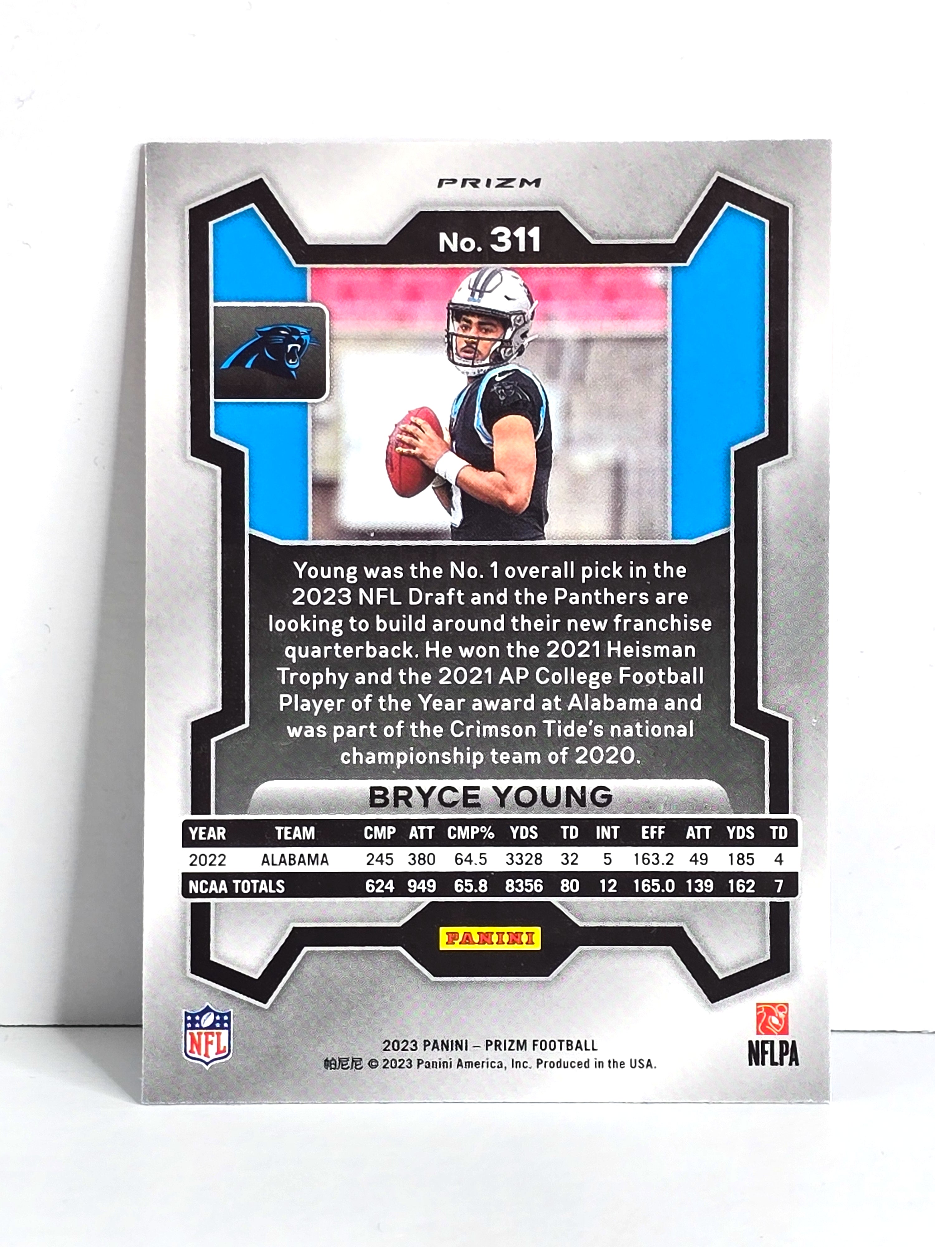 Bryce Young Rookie NFL Football Card 2023 Panini Prizm