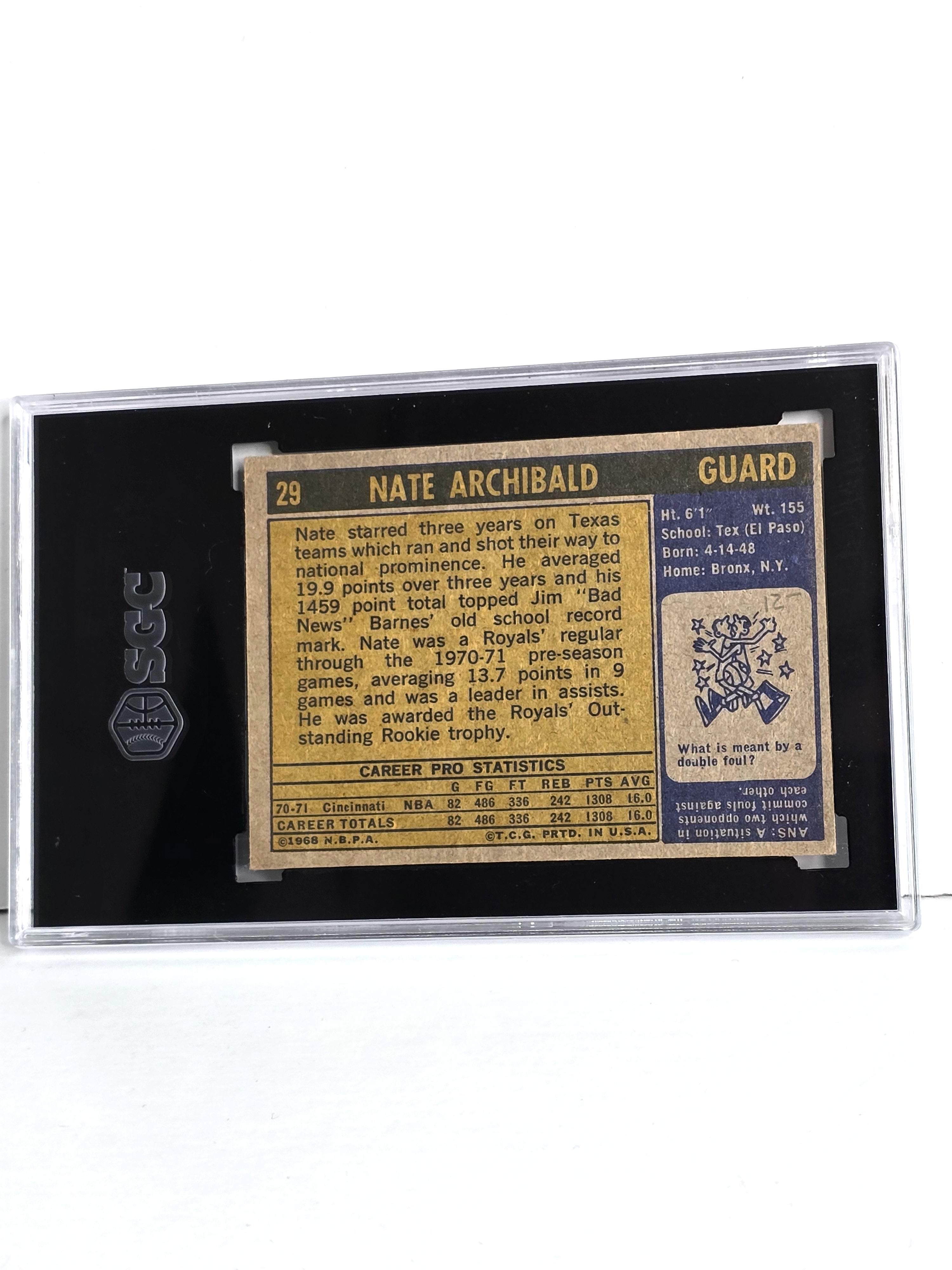 Nate Archibald Basketball Card 1972 Topps No. 29