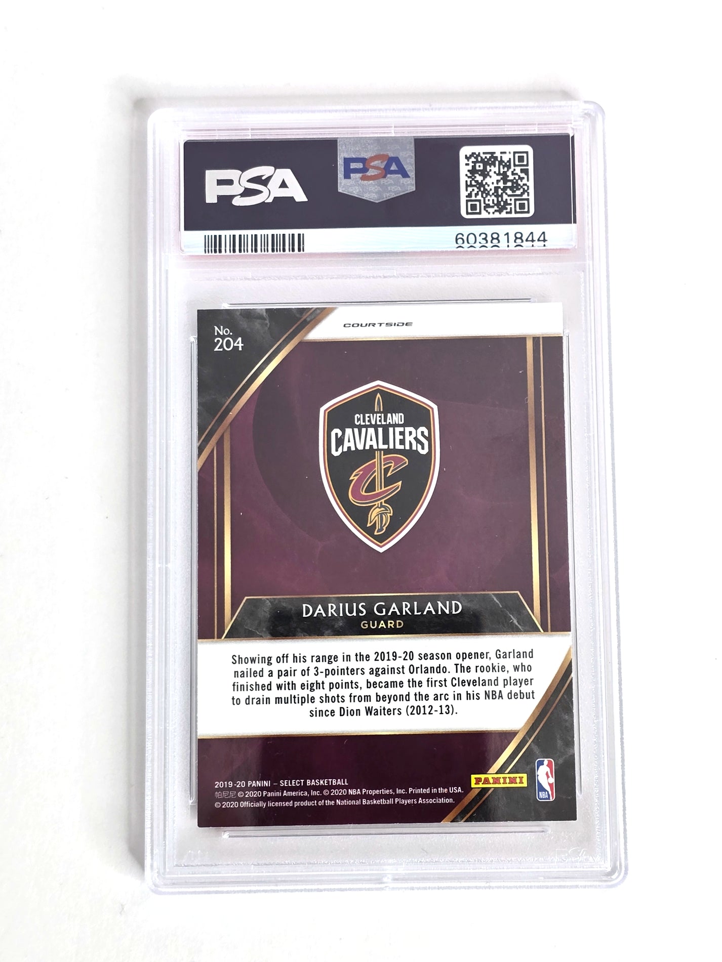 Darius Garland Basketball Card 2019 Panini Select No. 204