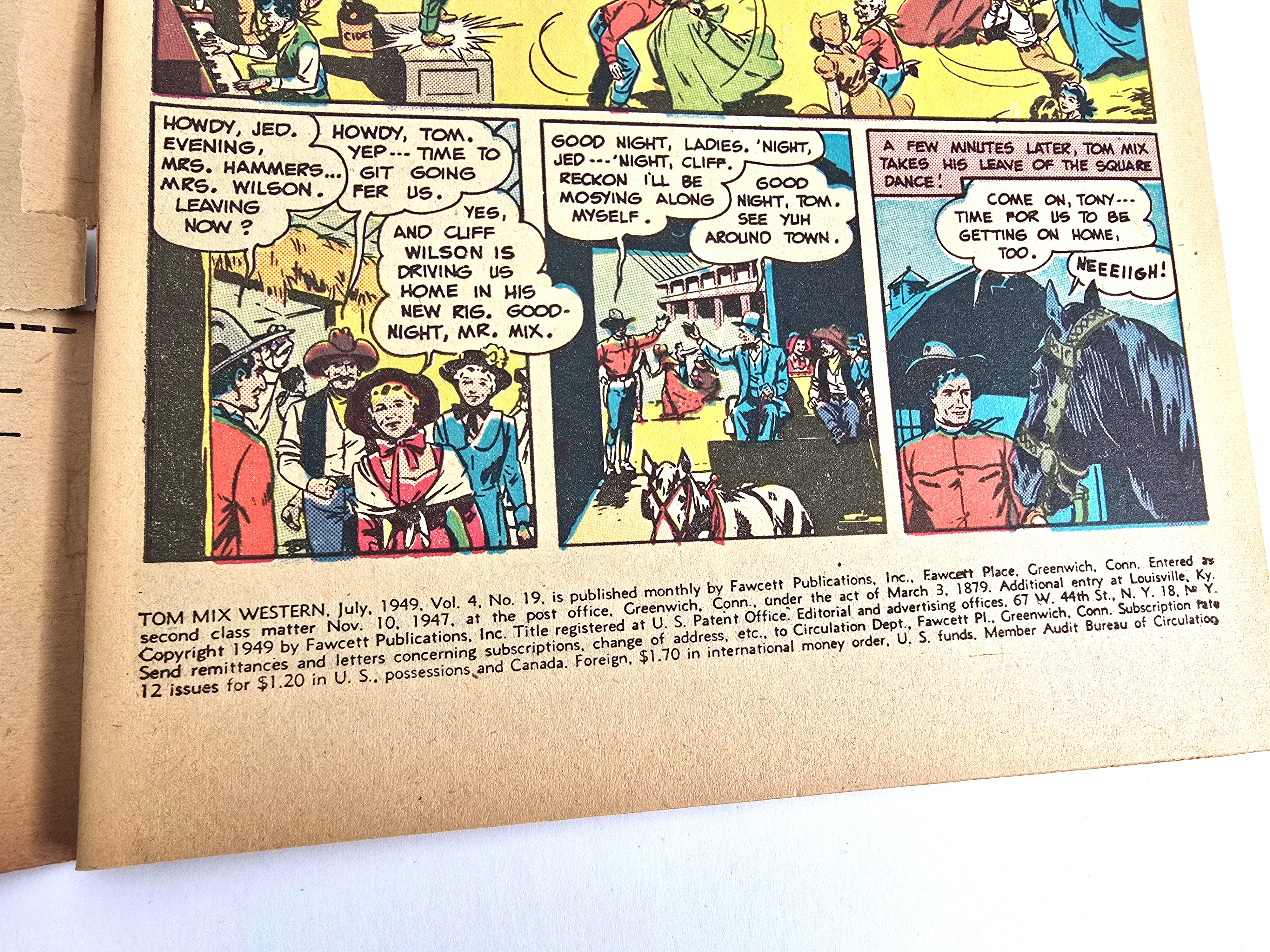 1949 Tom Mix Western July Vol. 4 No. 19