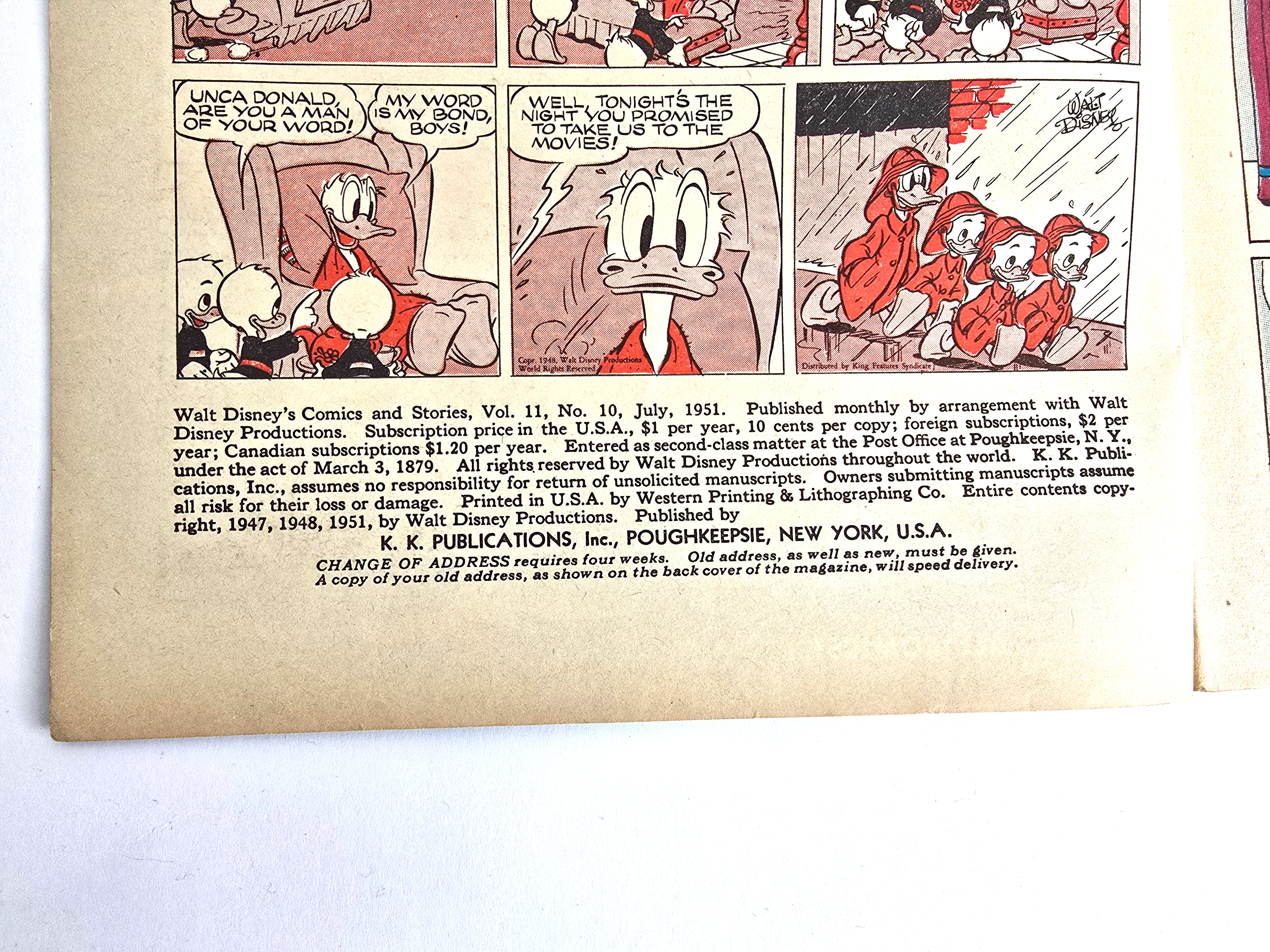 1951 Walt Disney Comics and Stories July Vol. 11 No. 10