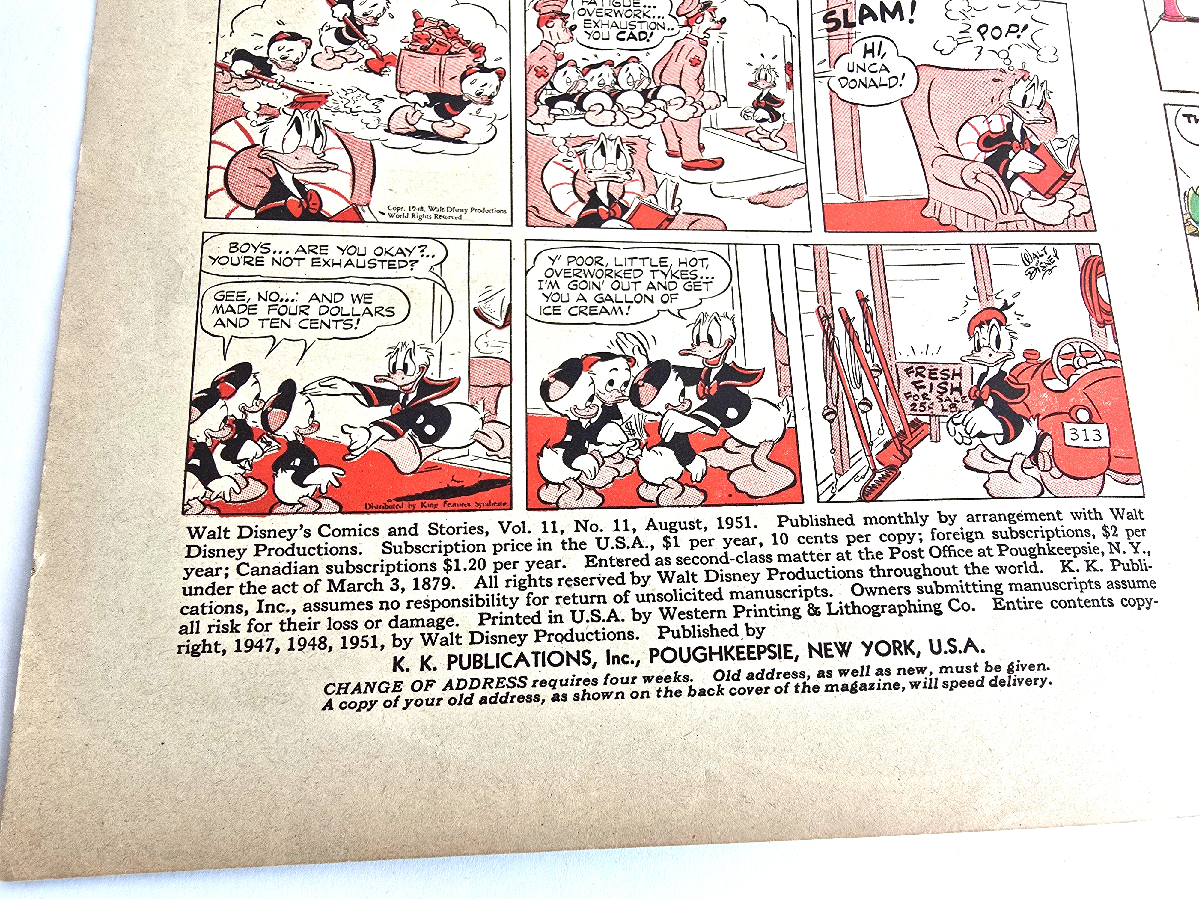 1951 Walt Disney Comics August Vol. 11 No. 11