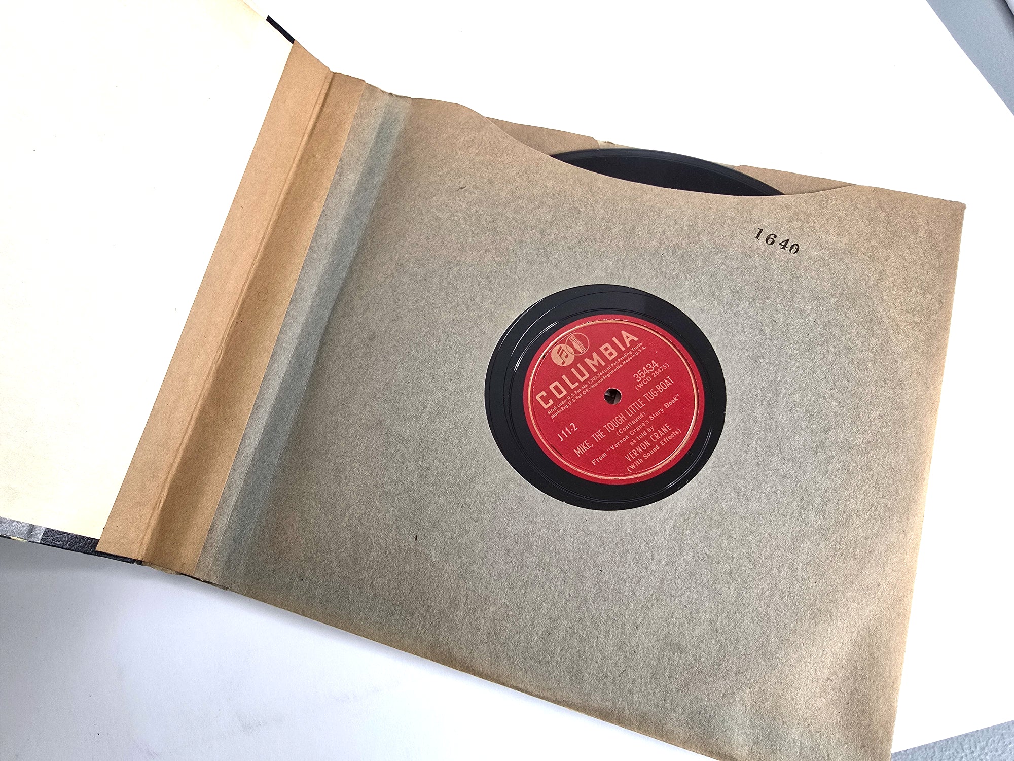 1940 Mike the Tough Little Tug Boat Album Stories Columbia Records Vernon Crane J11-2