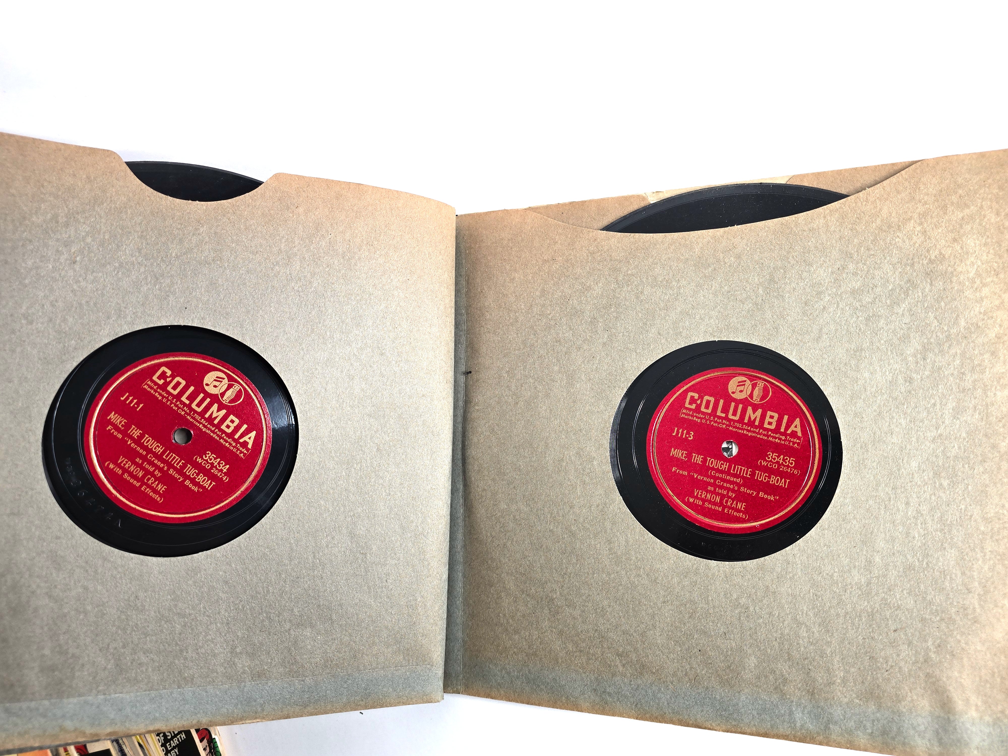 1940 Mike the Tough Little Tug Boat Album Stories Columbia Records Vernon Crane J11-2