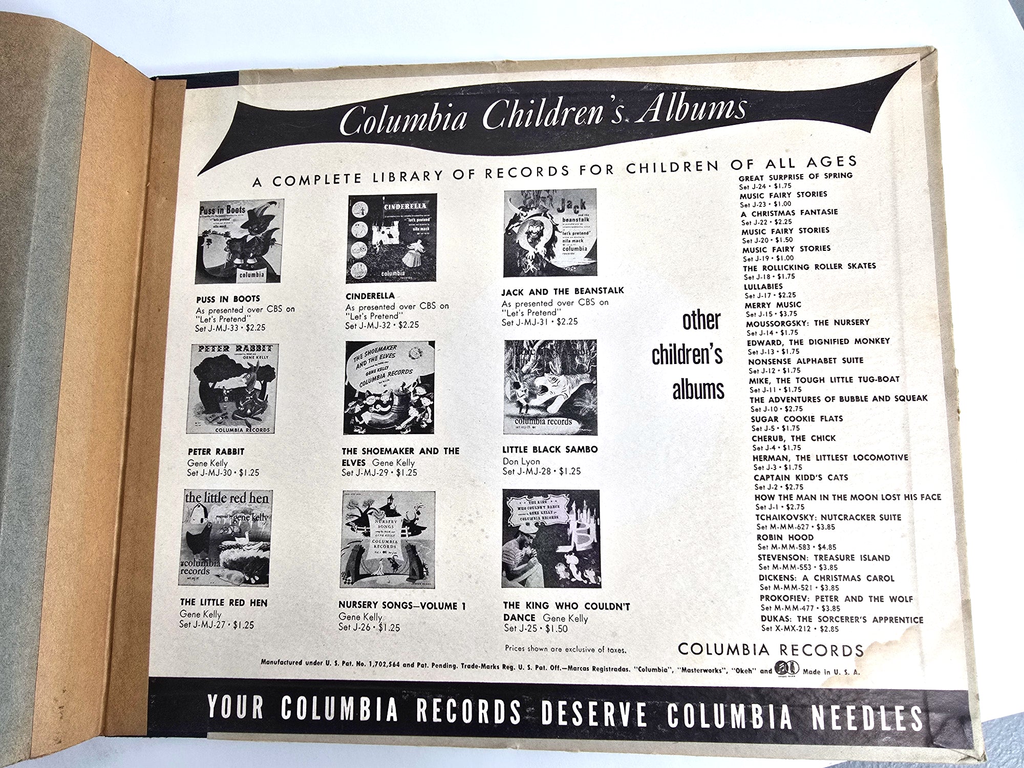 1940 Mike the Tough Little Tug Boat Album Stories Columbia Records Vernon Crane J11-2