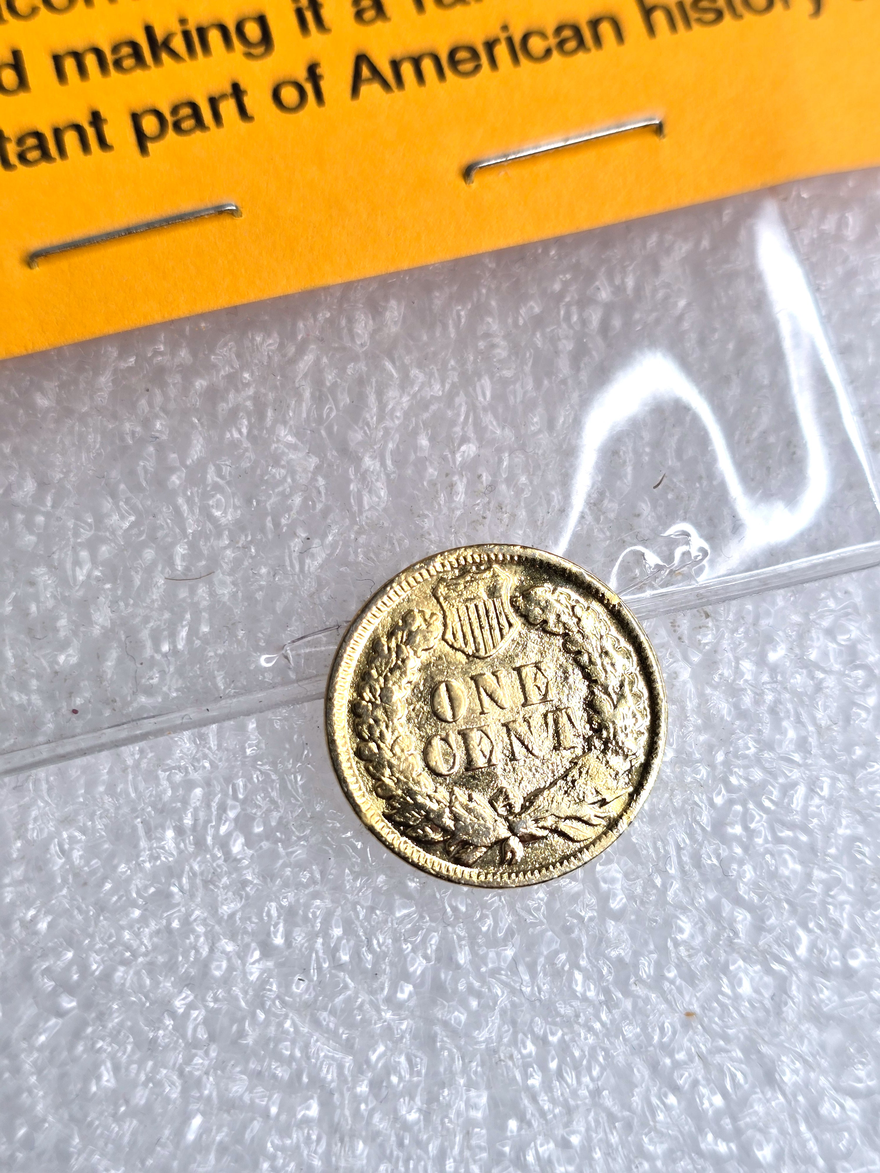 24k Gold Plated 1899 Indian Head Cent