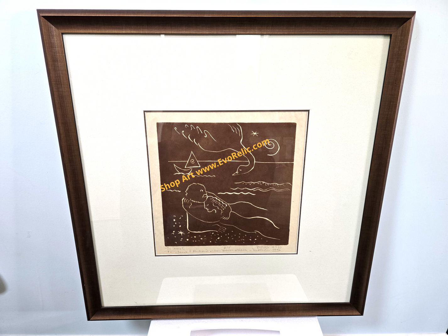 The Lovers, Linocut Artist Proof Signed