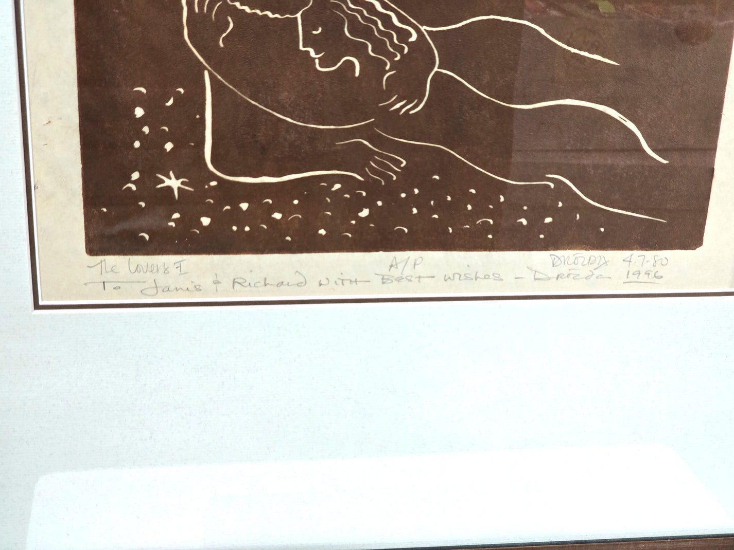 The Lovers, Linocut Artist Proof Signed