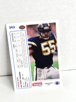 Junior Seau Chargers Football Card 1991 Upper Deck No. 343