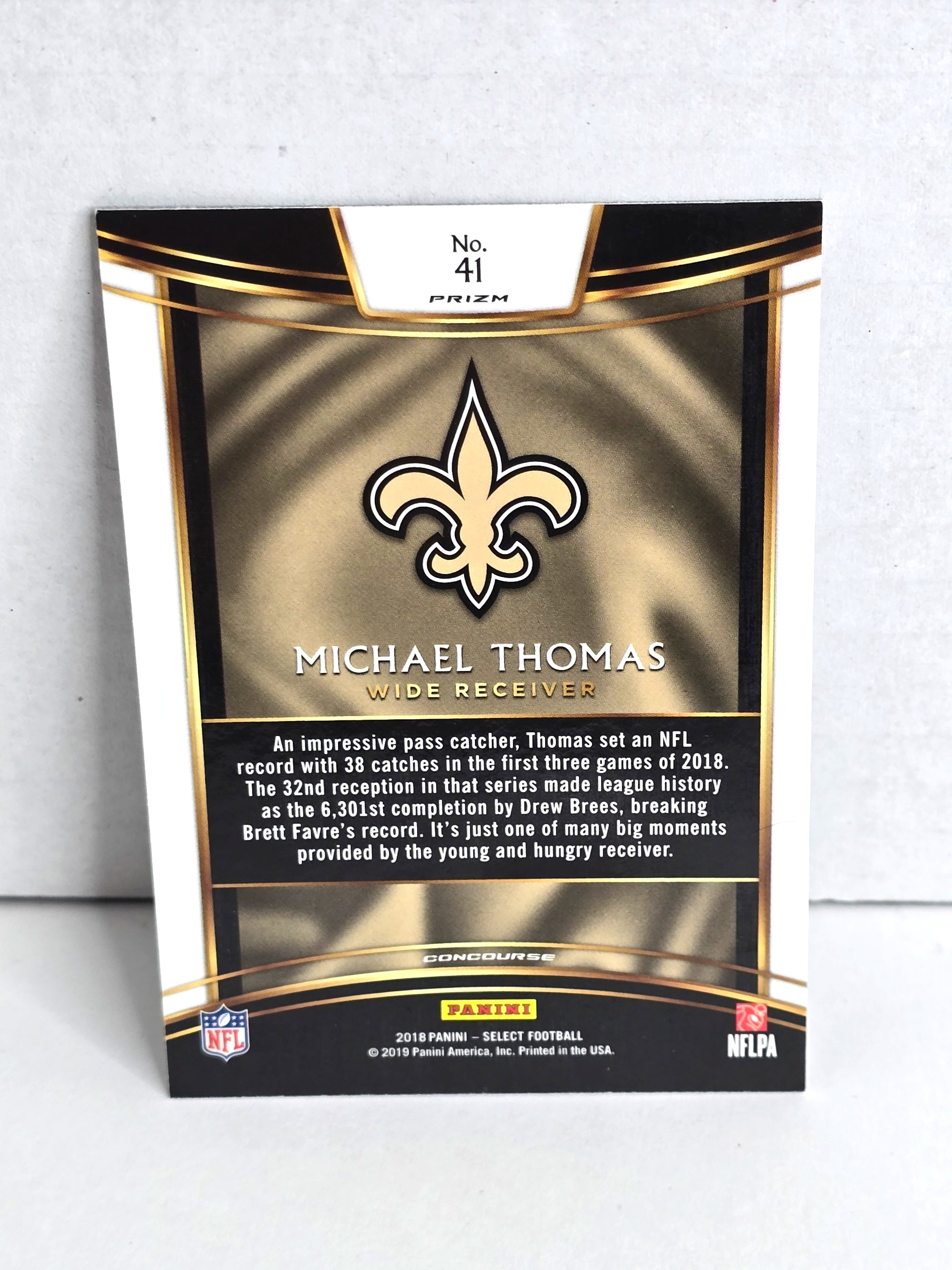 Michael Thomas Saints Football Card 2018 Panini Select No. 41