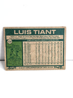 Luis Tiant Red Sox Baseball Card 1977 Topps No. 25B