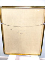 Ol-Raku Urn Blue Art Mixed Media Signed by Artist