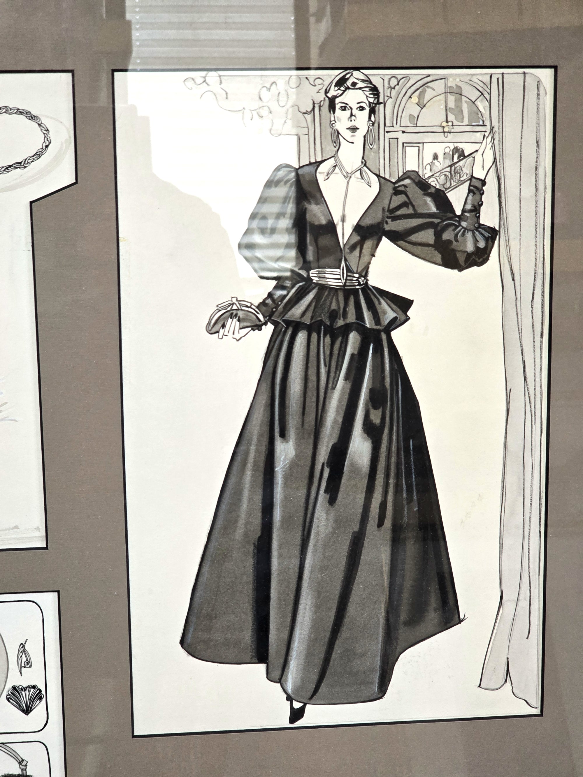 Fashion Montage Art Ink Wash Illustration