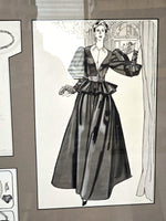 Fashion Montage Art Ink Wash Illustration