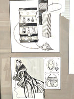 Fashion Montage Art Ink Wash Illustration