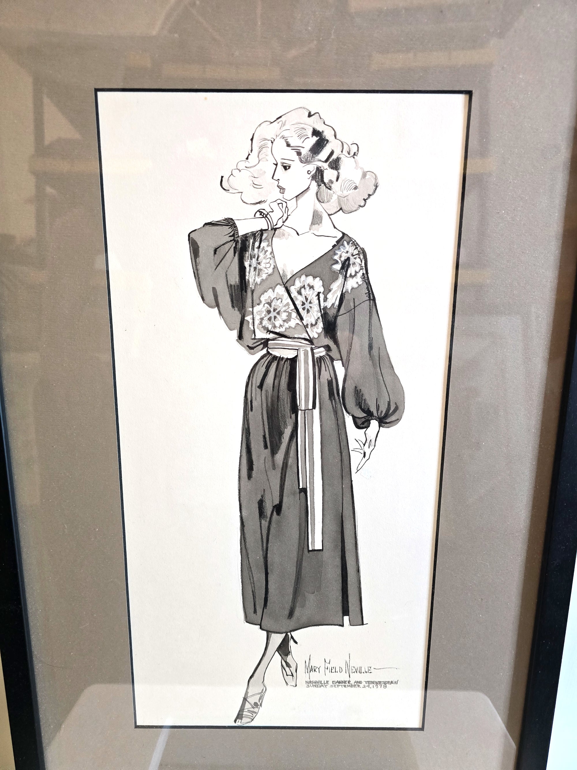 Fashion Figure 1978 Art Ink Wash