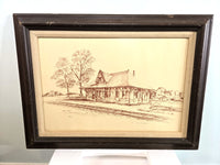 Old Mentor Depot in Ohio Signed by Artist, Sue Chaffee