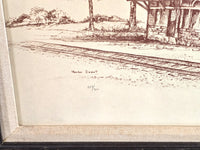 Old Mentor Depot in Ohio Signed by Artist, Sue Chaffee