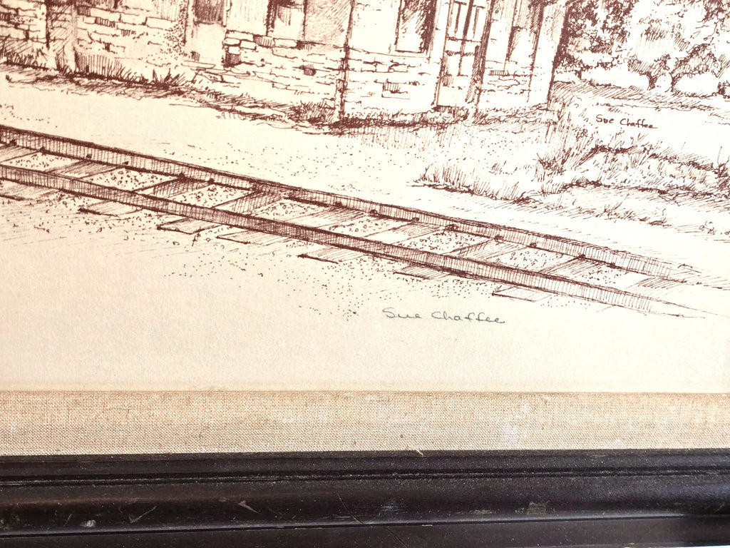 Old Mentor Depot in Ohio Signed by Artist, Sue Chaffee