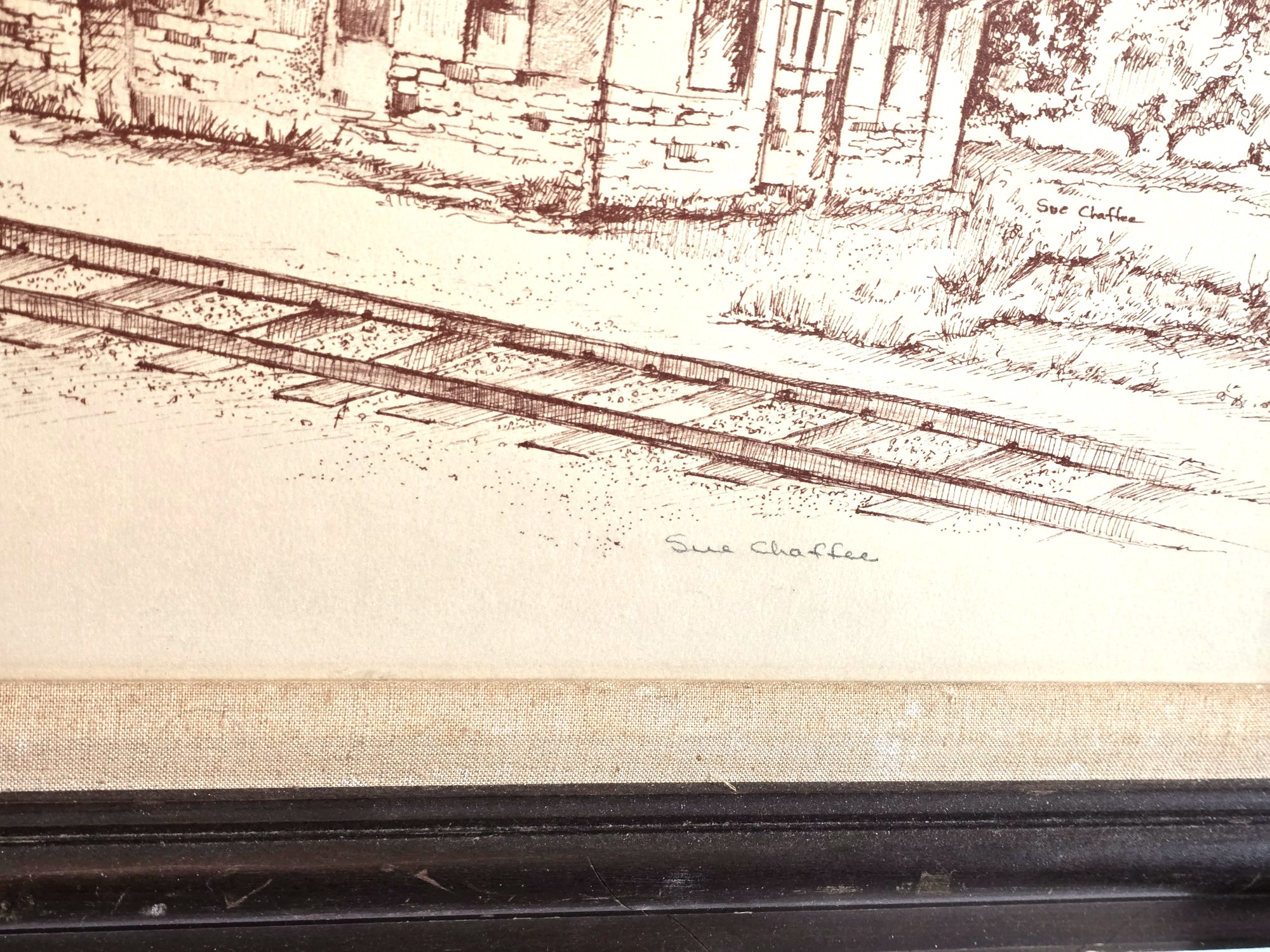 Old Mentor Depot in Ohio Signed by Artist, Sue Chaffee