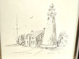 Fairport Harbor Lighthouse in Ohio Artist Signed Print