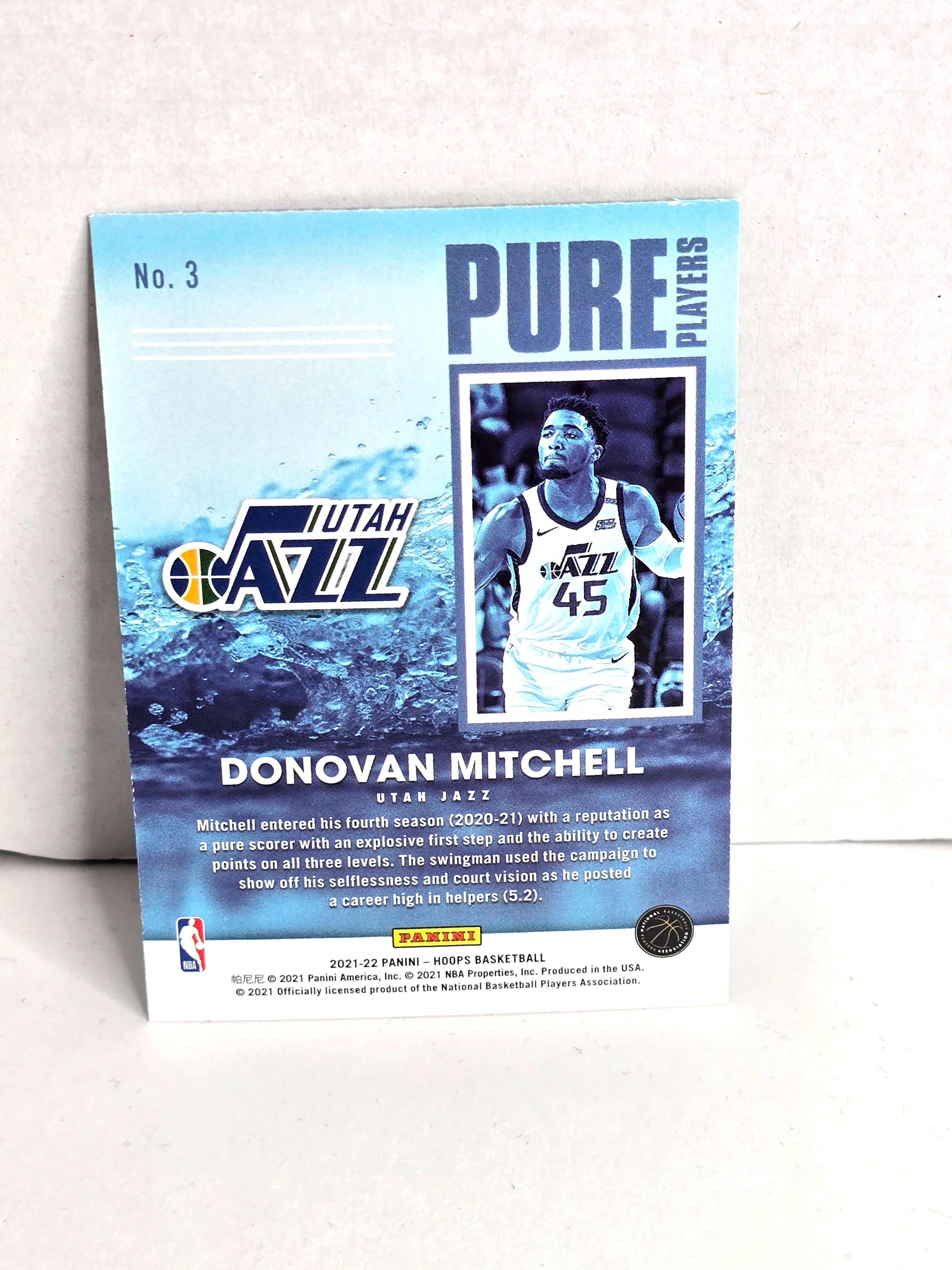 Donovan Mitchell Basketball Card 2021 Panini Hoops No. 3