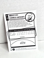 Carmelo Anthony Basketball Card 2021 Panini Hoops No. 101