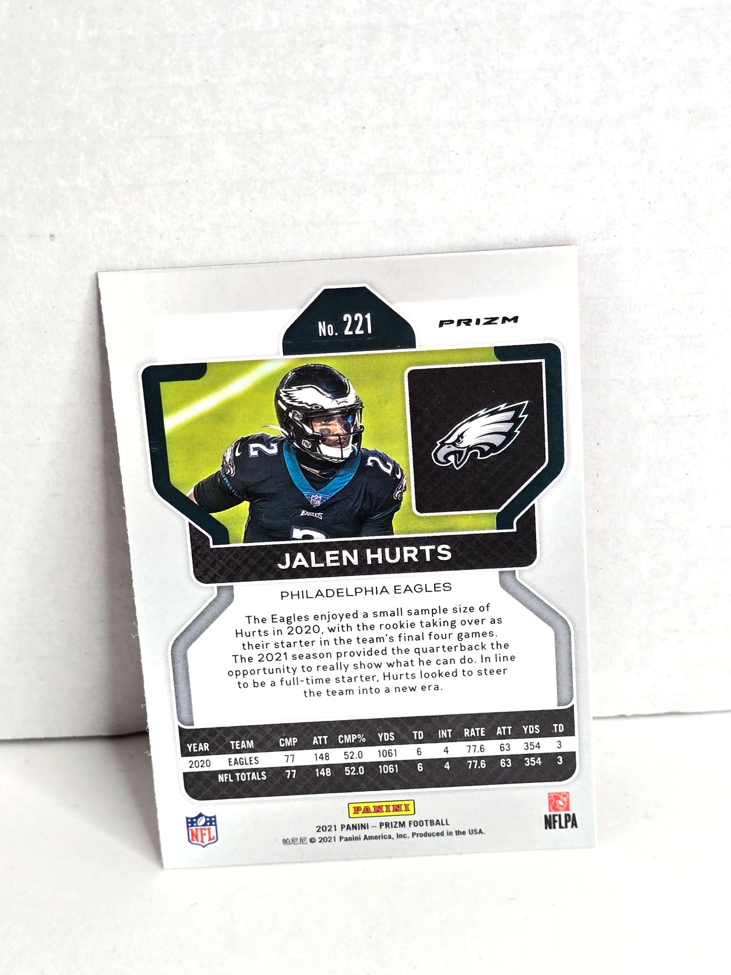 Jalen Hurts Football Card 2021 Panini Prizm No. 221