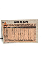 Tom Seaver Reds Baseball Card 1983 Topps No. 580