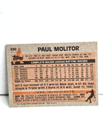 Paul Molitor Brewers Baseball Card 1983 Topps No. 630