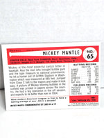 Mickey Mantle Yankees Baseball 1996 Commemorative Card Topps No. 65