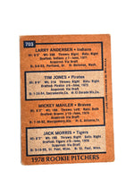 1978 MLB Baseball Rookie Pitchers Topps No. 703
