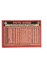 Pete Rose Baseball Card 1986 Topps No. 1