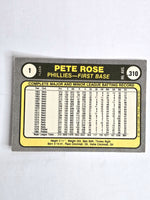 Pete Rose Baseball Card 1981 Fleer No. 1