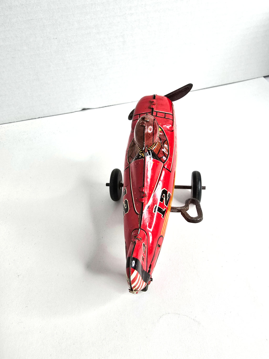 1930s Vintage Marx Litho Wind-up Toy Airplane