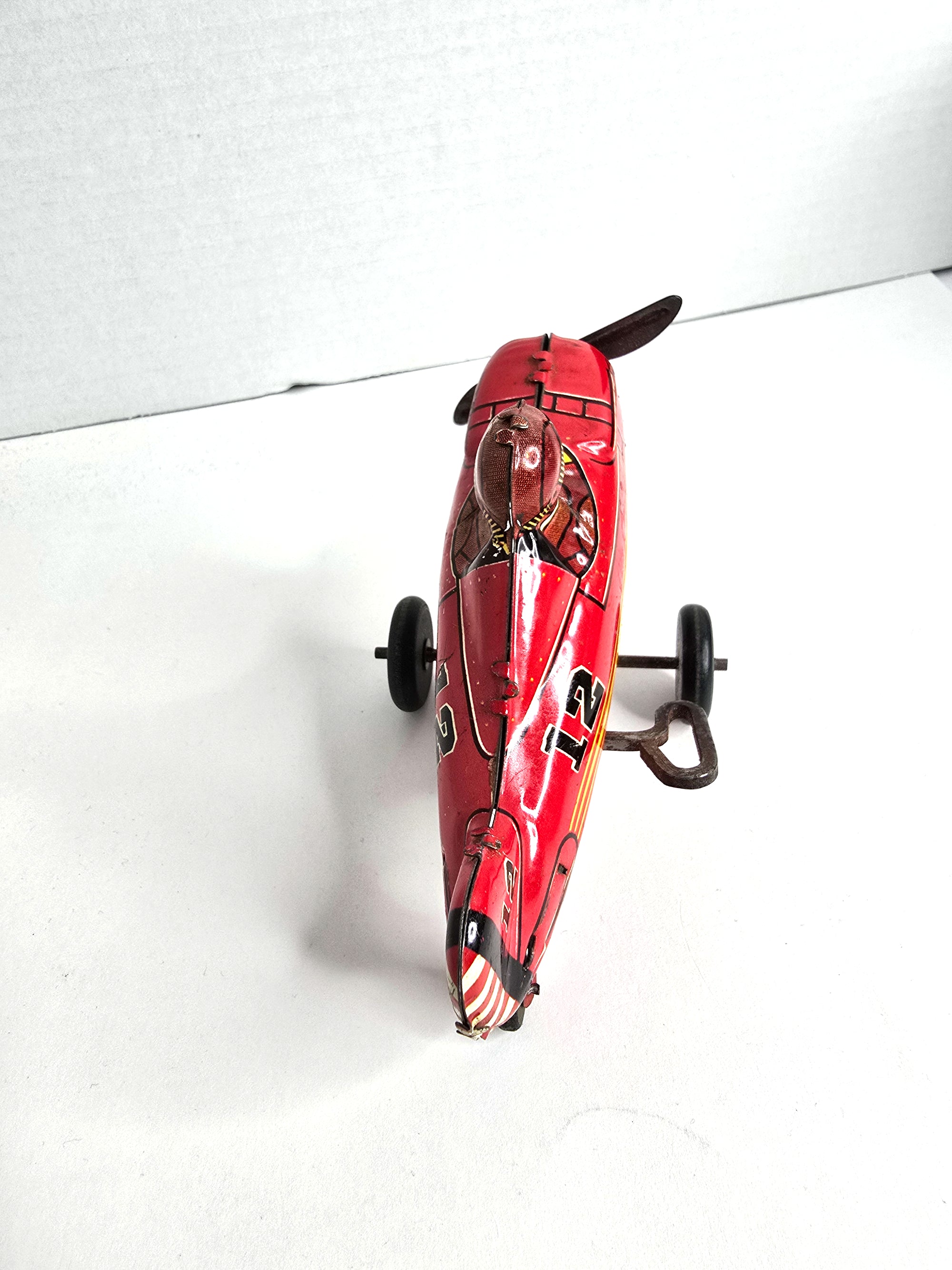 1930s Vintage Marx Litho Wind-up Toy Airplane