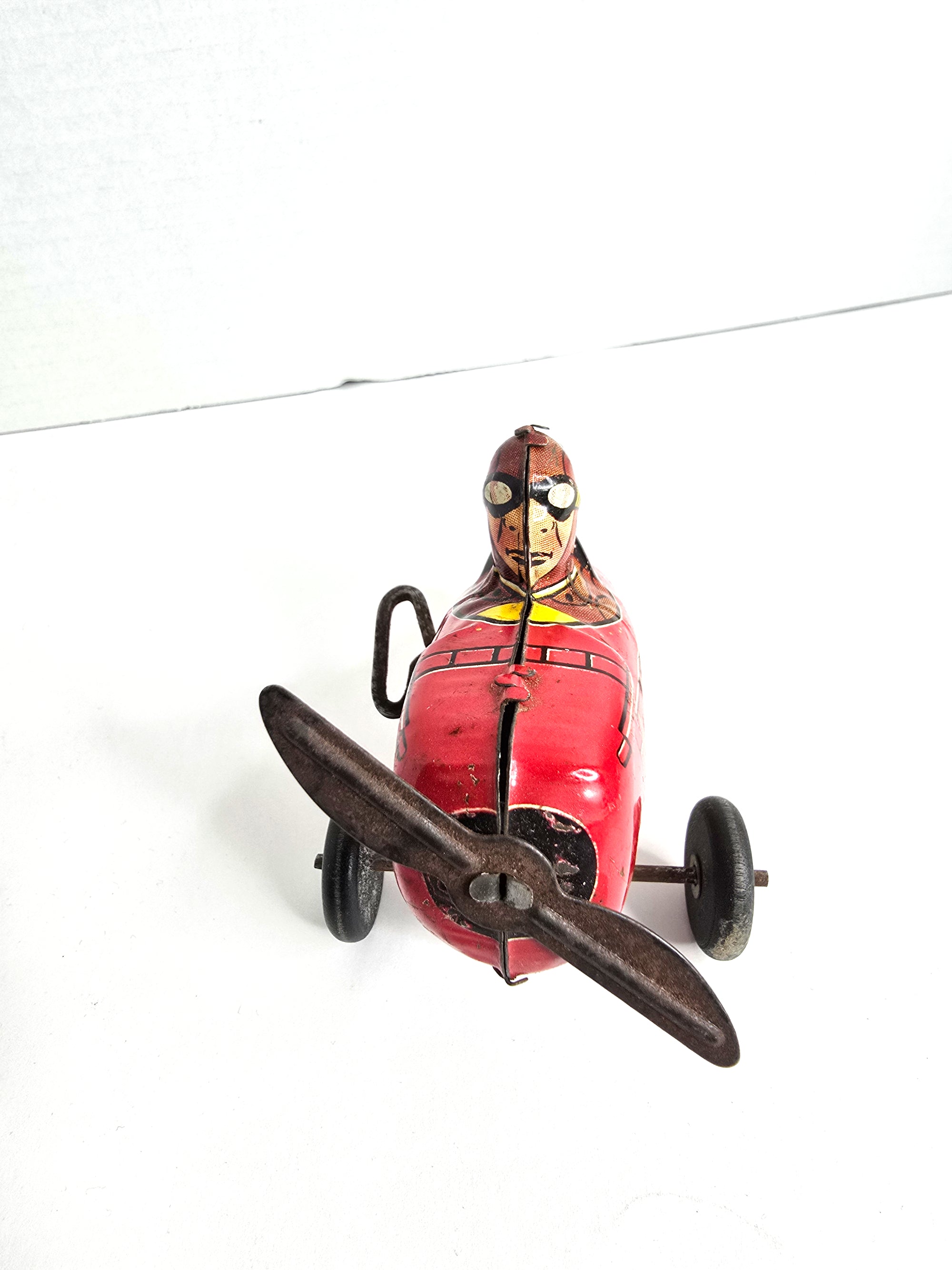 1930s Vintage Marx Litho Wind-up Toy Airplane