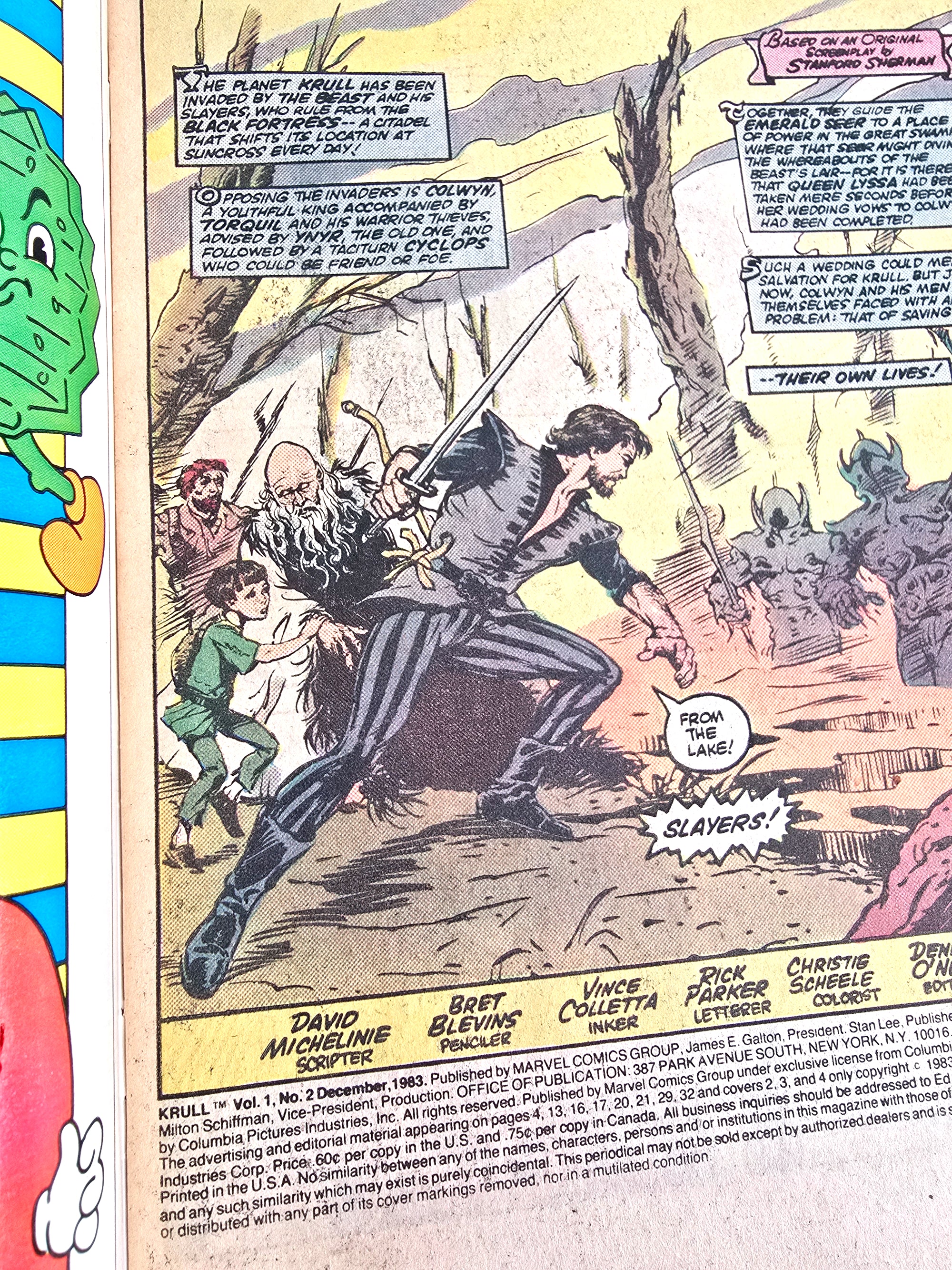 1983 Krull Marvel Comic Book December Vol. 2