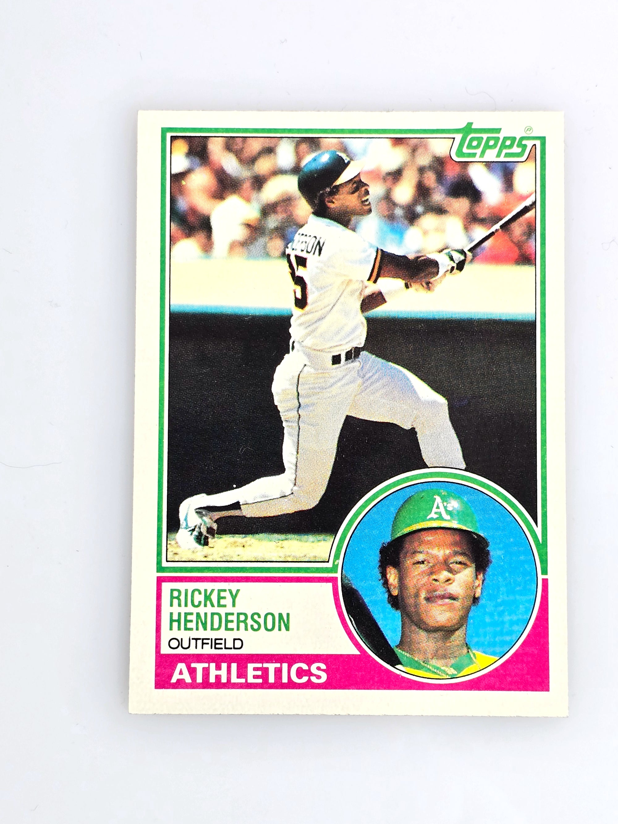Rickey Henderson Baseball Card 1983 Topps No. 180