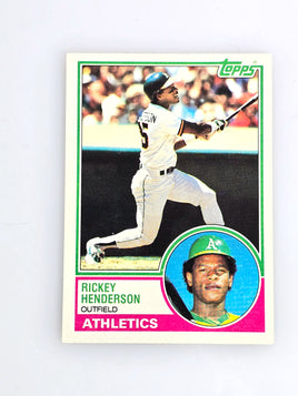 Rickey Henderson Baseball Card 1983 Topps No. 180