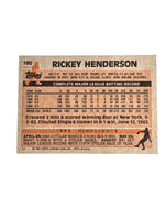 Rickey Henderson Baseball Card 1983 Topps No. 180