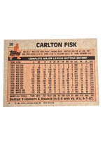 Carlton Fisk Baseball Card 1983 Topps No. 20