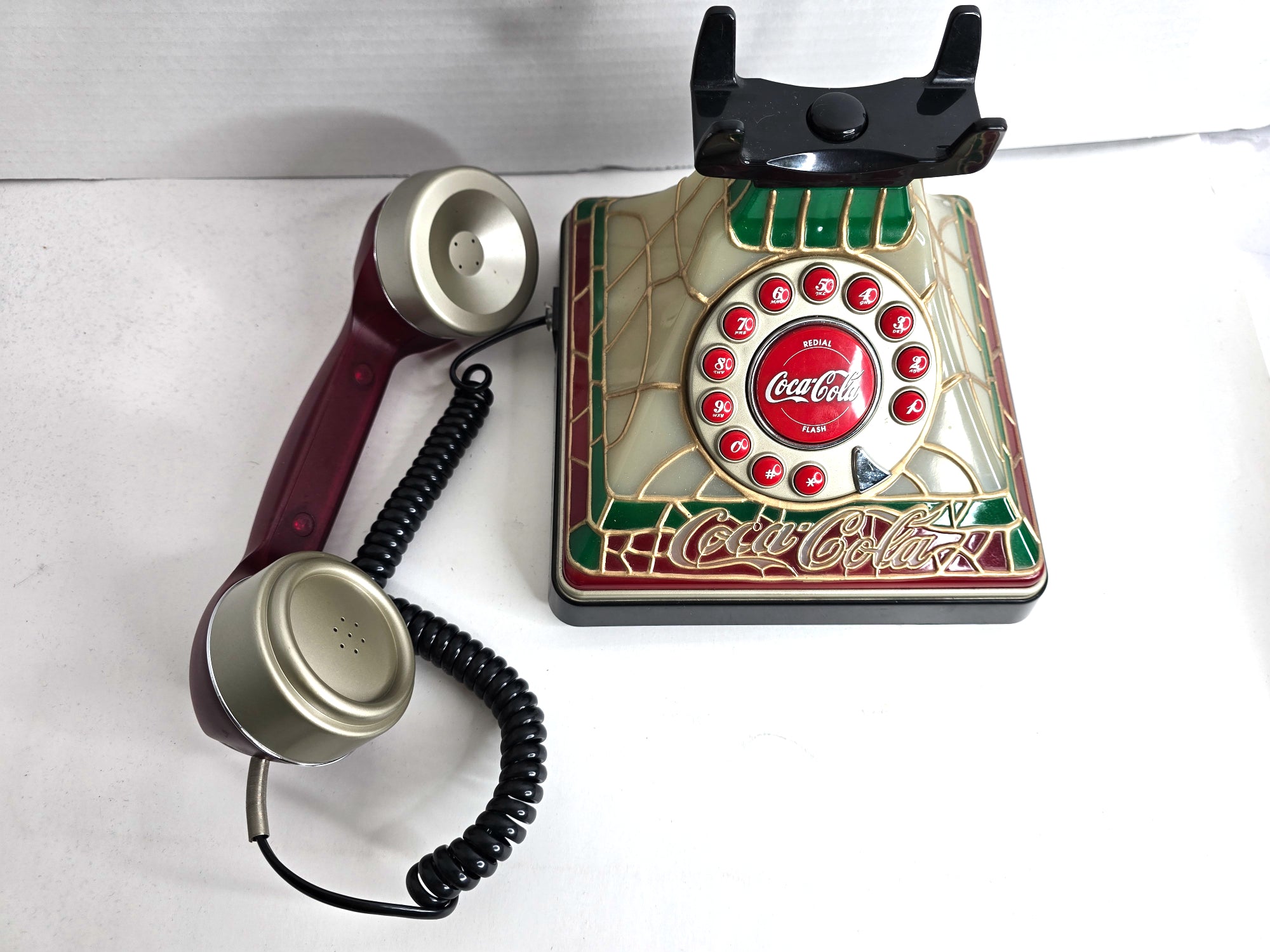 Coca-Cola Telephone Stain Glass Look