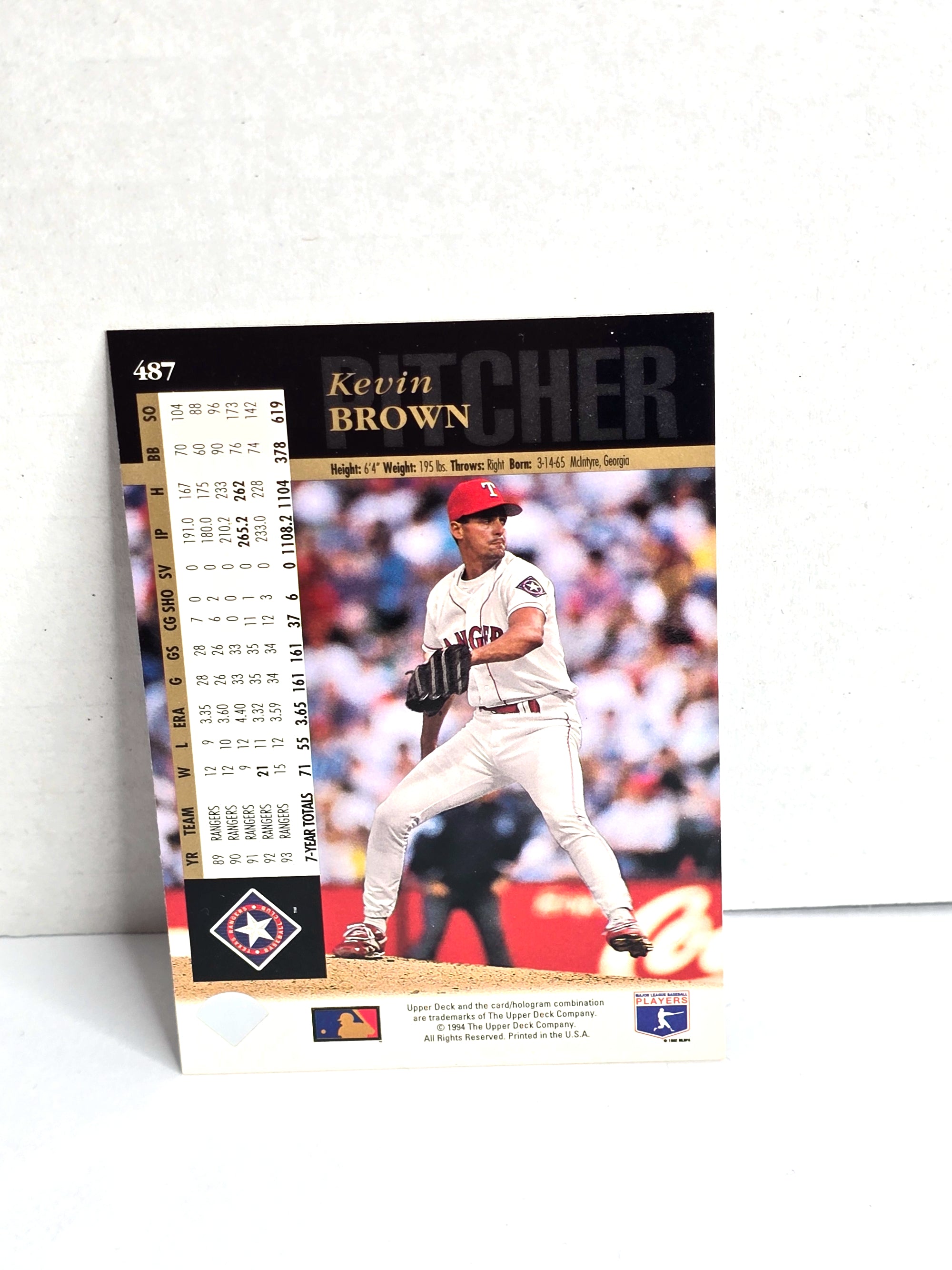 Kevin Brown Baseball Card 1994 Upper Deck No. 487
