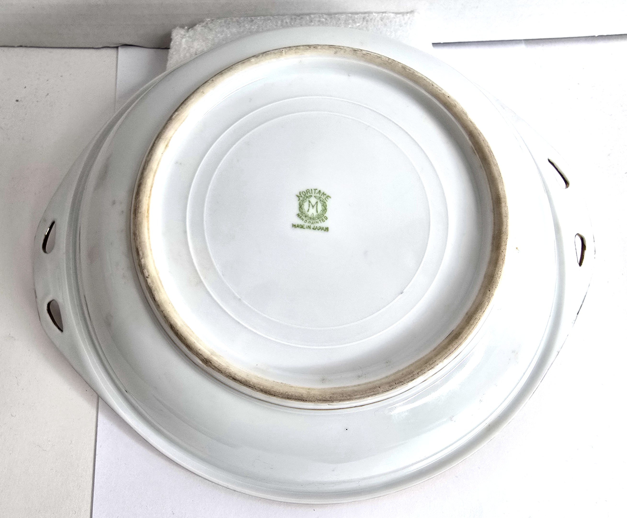 1925 Noritake Bowl with 22k Gold Trim Hand Painted Made in Japan