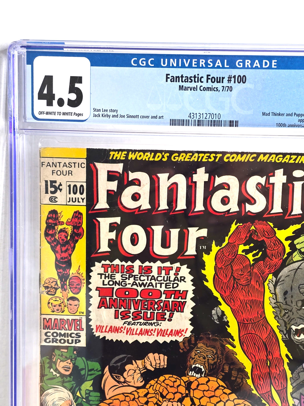 Marvel Comic 1970 Fantastic Four Graded 4.5 CGC July Vol 100