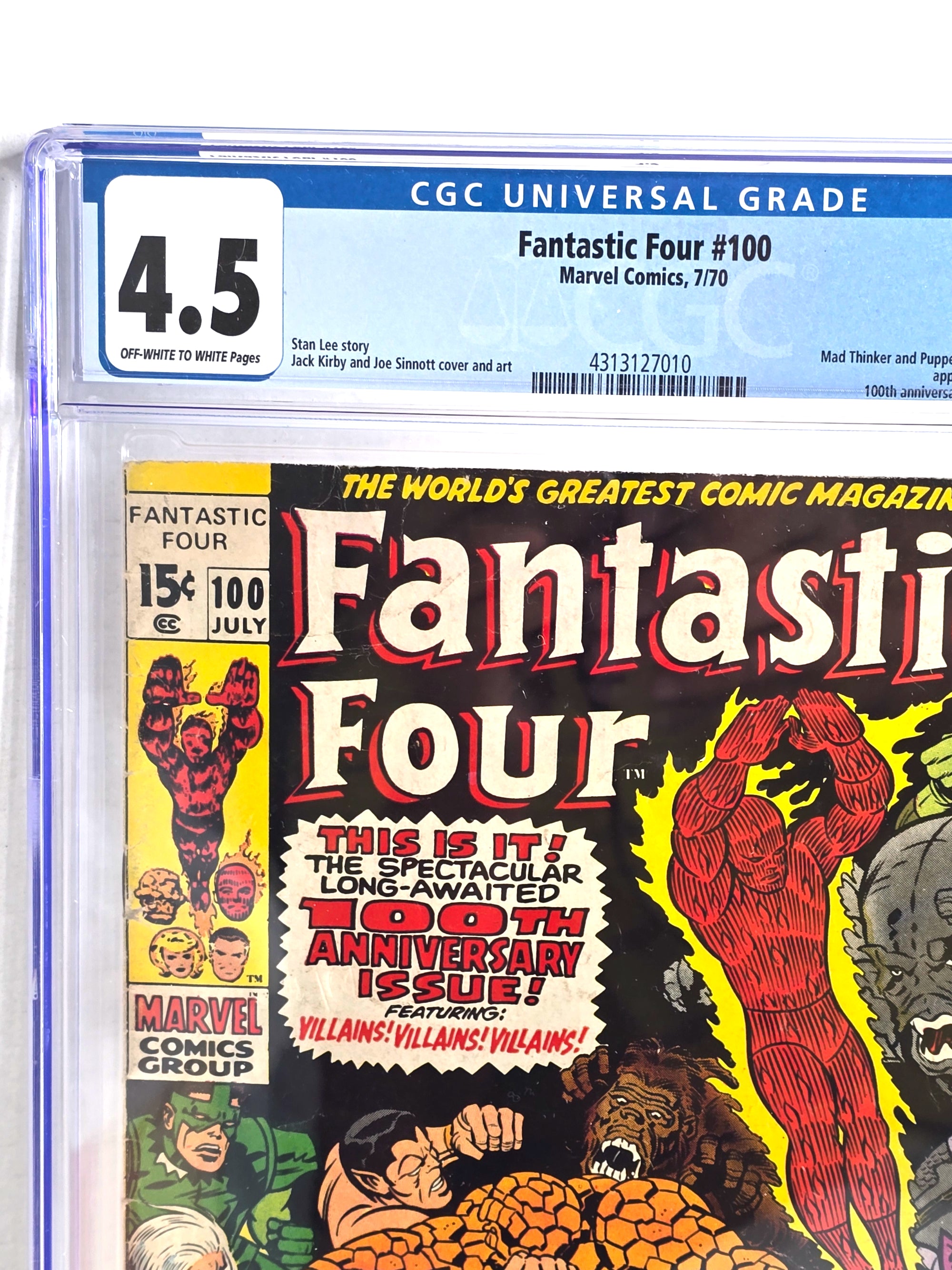 Marvel Comic 1970 Fantastic Four Graded 4.5 CGC July Vol 100