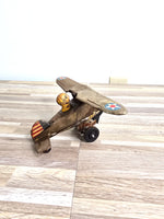 1930s Tin Toy Single Prop Airplane United States Army Air Corps (USAAC)