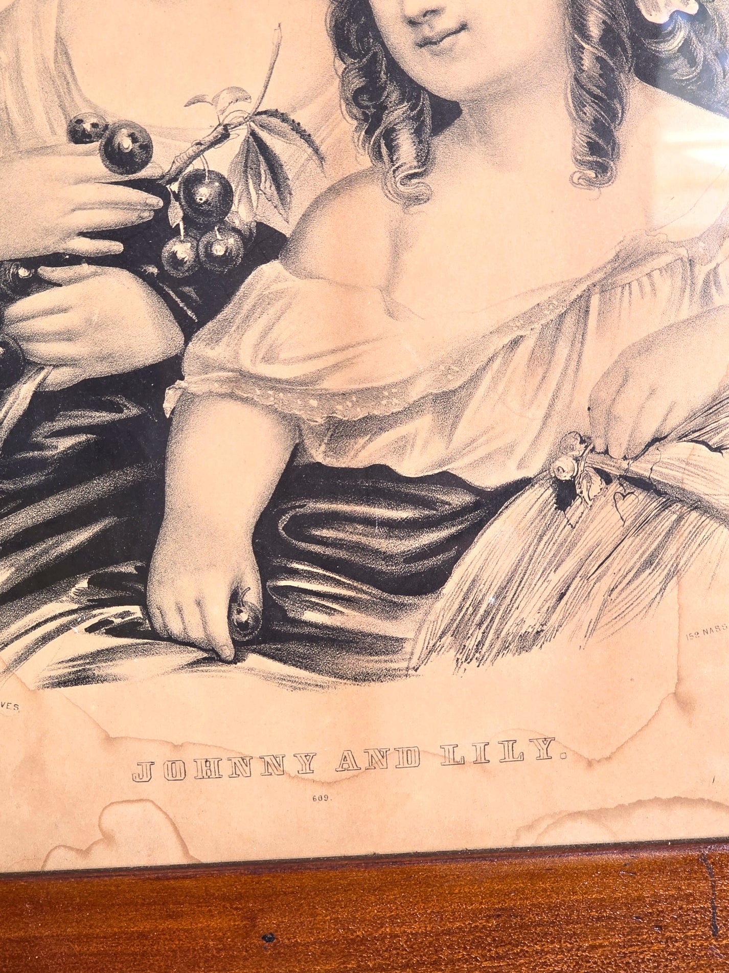 1870s Print Johnny and Lily Published by Currier &amp; Ives New York